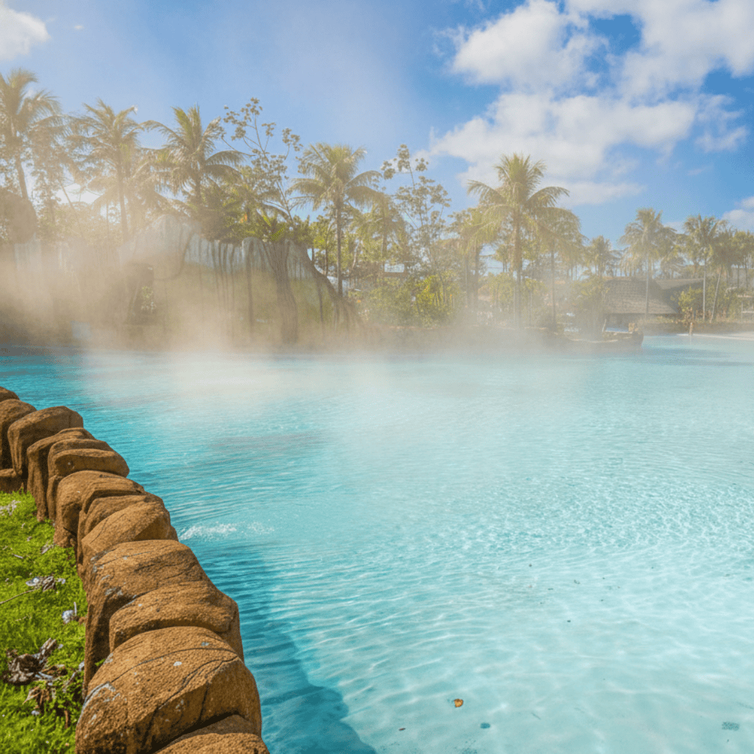 As águas termais de Olímpia são aquecidas pelo Aquífero Guarani, uma das maiores reservas subterrâneas do mundo.