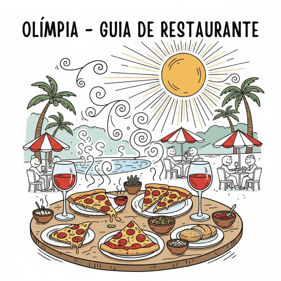 Sabores, sol e boas memórias — um passeio ilustrado pelos melhores restaurantes de Olímpia.