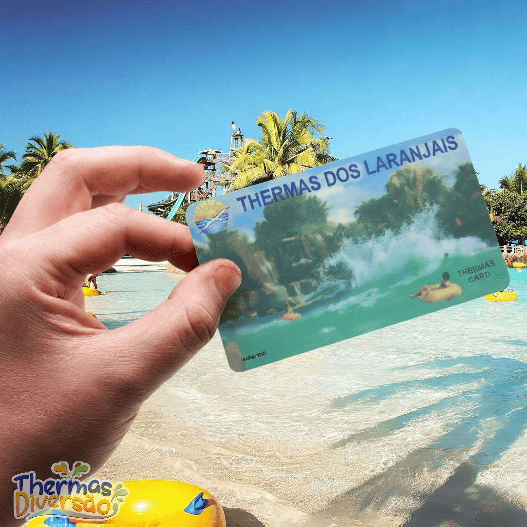 Cartão utilizado para pagamentos dentro do Thermas dos Laranjais.